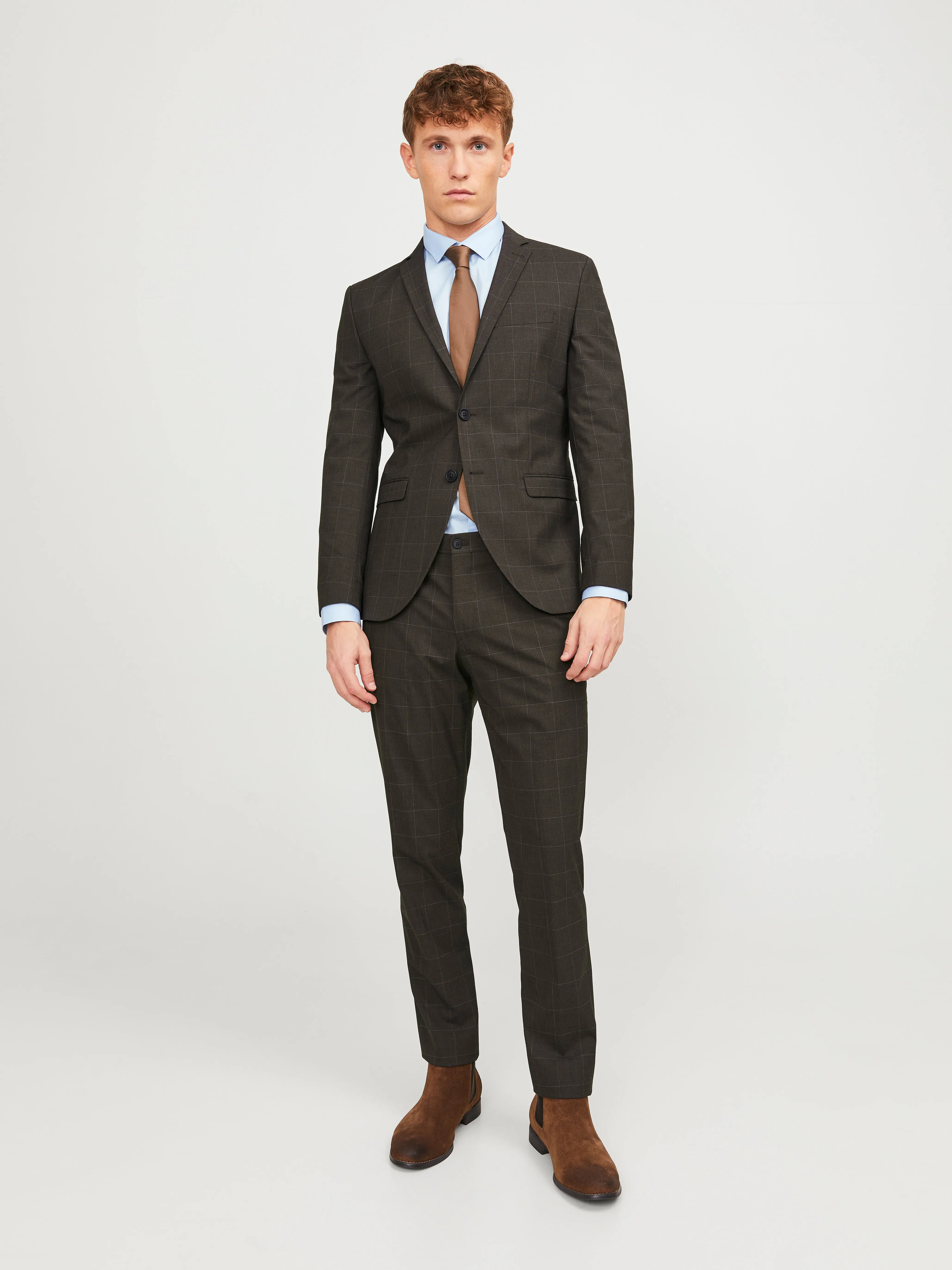 JPRSOLARIS Blazers Corte super slim | Marrón oscuro | Jack & Jones®