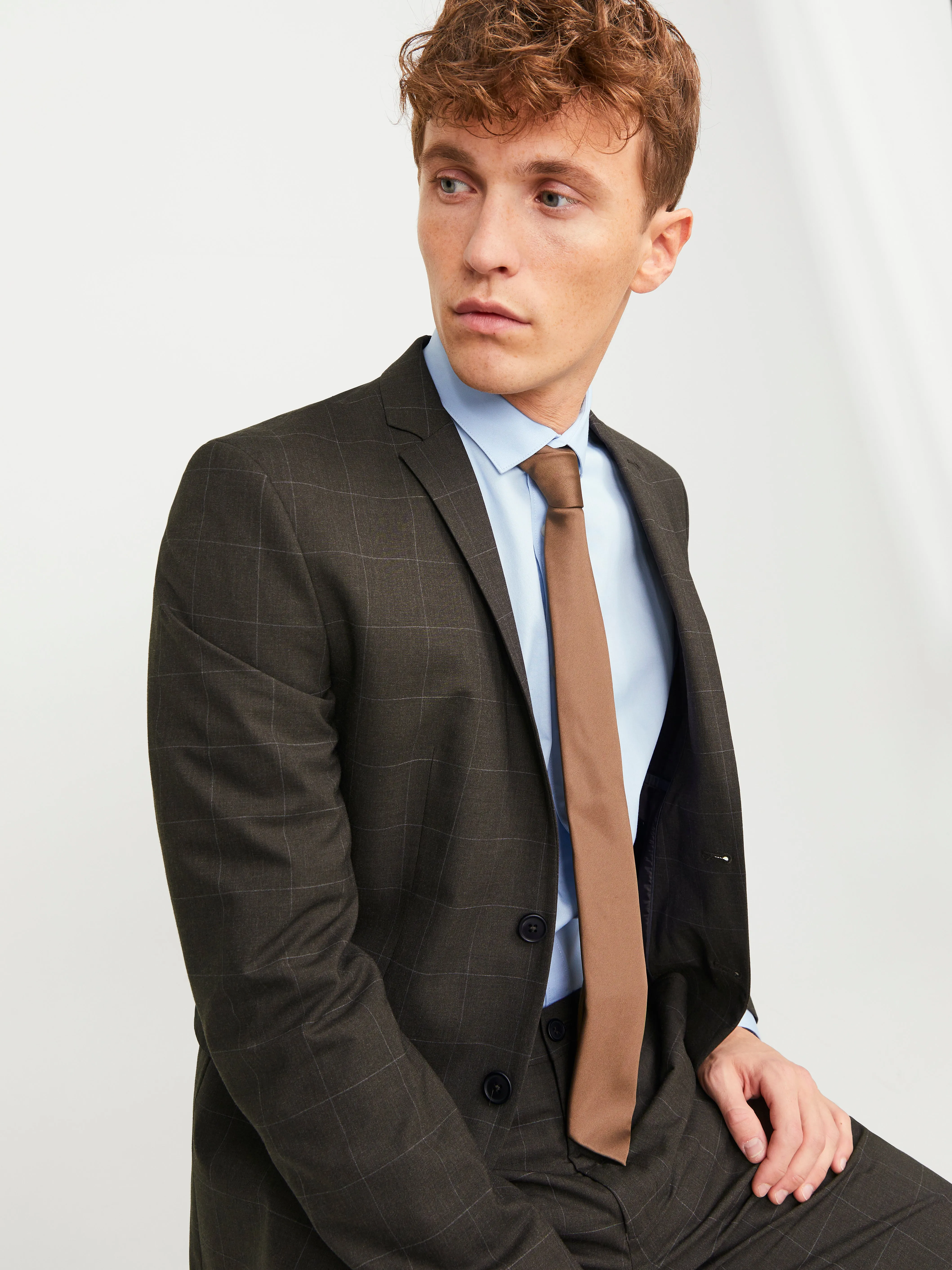 JPRSOLARIS Blazers Corte super slim | Marrón oscuro | Jack & Jones®