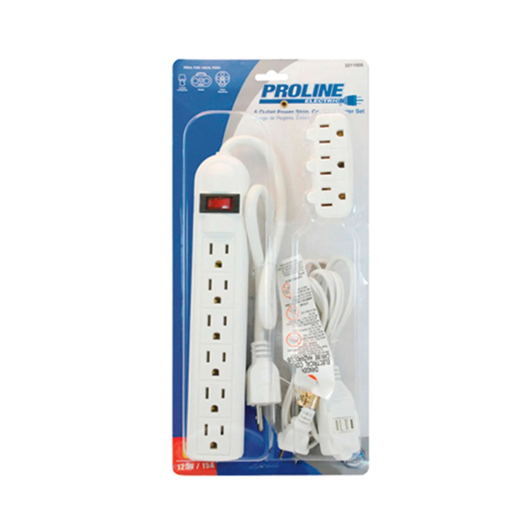 Juego De regleta, Extensión y Adaptador De 3 Salidas
