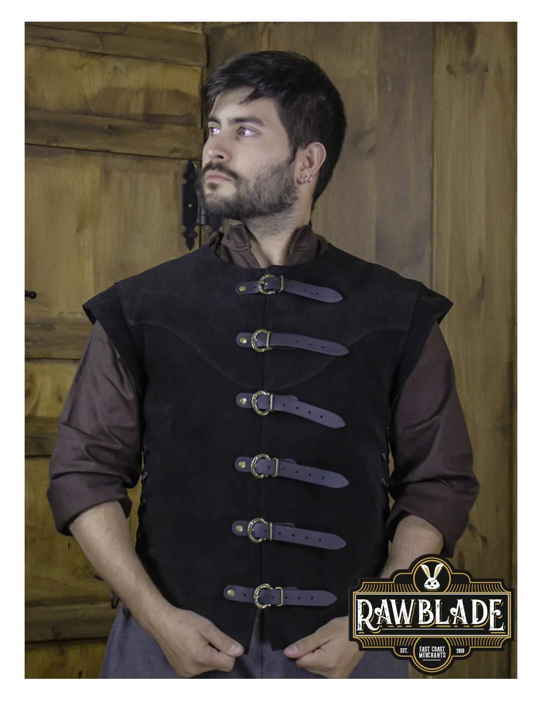 Justillo medieval corto de hombre Jules, negro