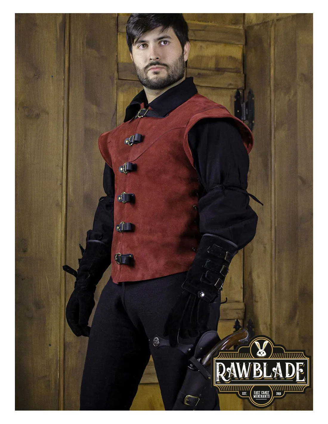 Justillo medieval corto de hombre Jules, rojo