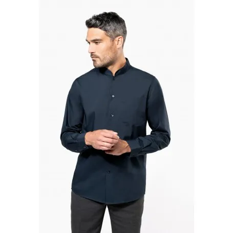 K515CAMISA CUELLO MAO MANGA LARGA HOMBRE