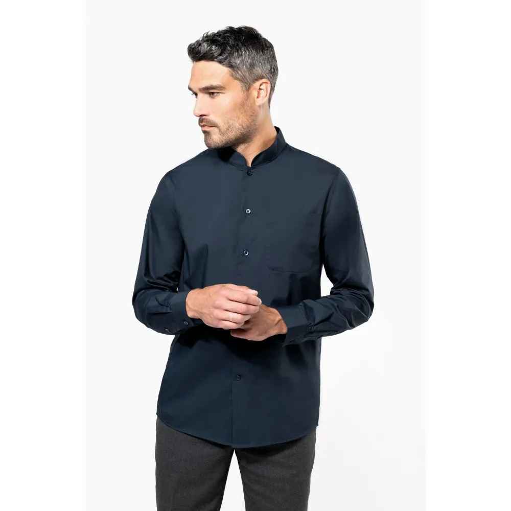 K515CAMISA CUELLO MAO MANGA LARGA HOMBRE