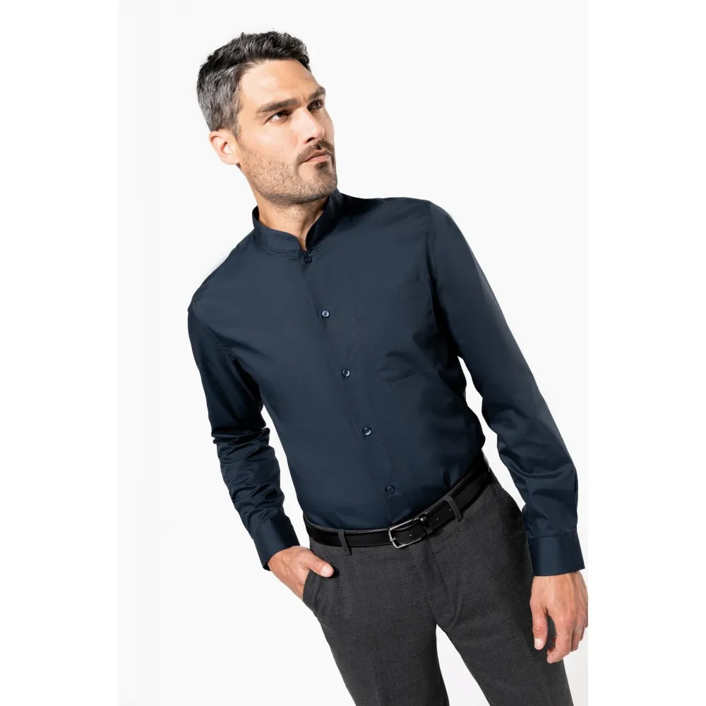 K515CAMISA CUELLO MAO MANGA LARGA HOMBRE