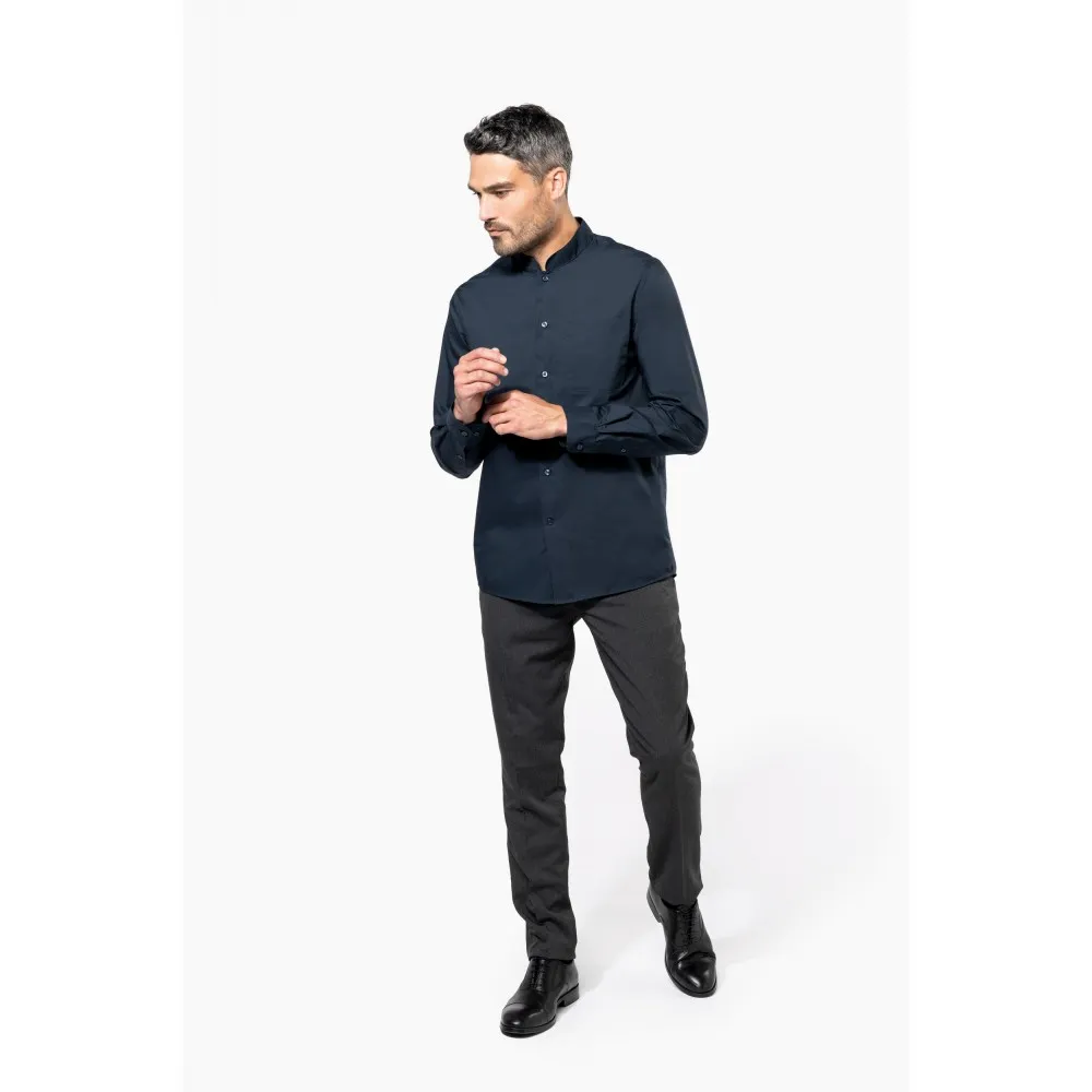 K515CAMISA CUELLO MAO MANGA LARGA HOMBRE