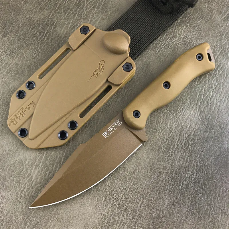 KABAR BK18 CUCHILLO DE HOJA FIJA DE ARPóN CORTO, CUCHILLO RECTO DE COMBATE AL AIRE LIBRE, CUCHILLO RECTO PARA ACAMPAR, CAZA, DE