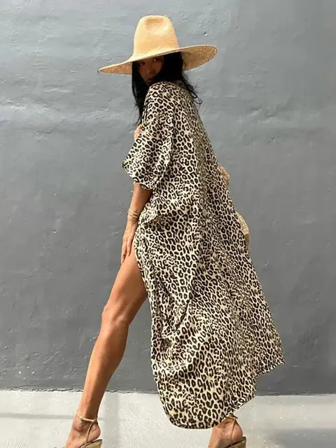 Kimono de Playa Cover Up Estampado