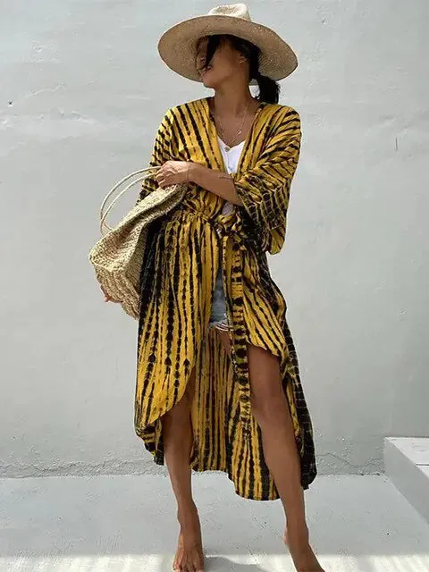 Kimono de Playa Cover Up Estampado