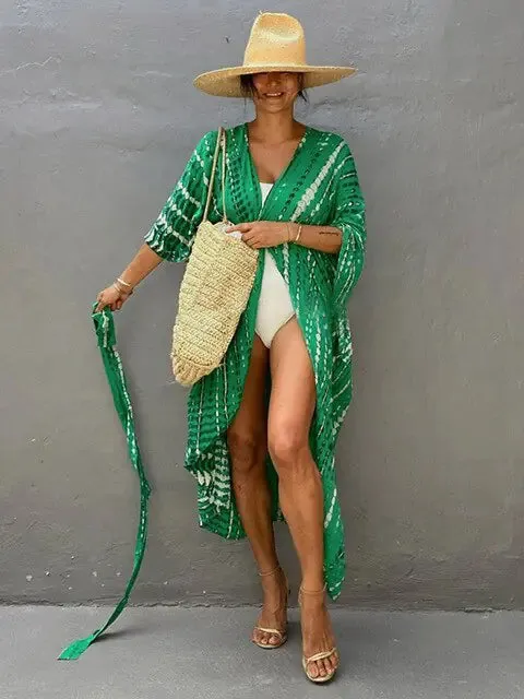 Kimono de Playa Cover Up Estampado