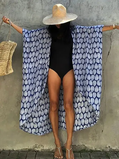 Kimono de Playa Cover Up Estampado