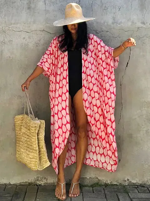 Kimono de Playa Cover Up Estampado