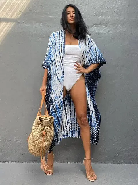 Kimono de Playa Cover Up Estampado