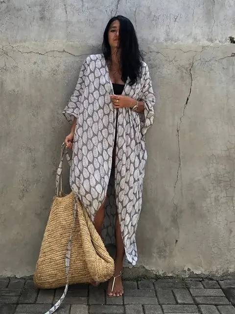 Kimono de Playa Cover Up Estampado