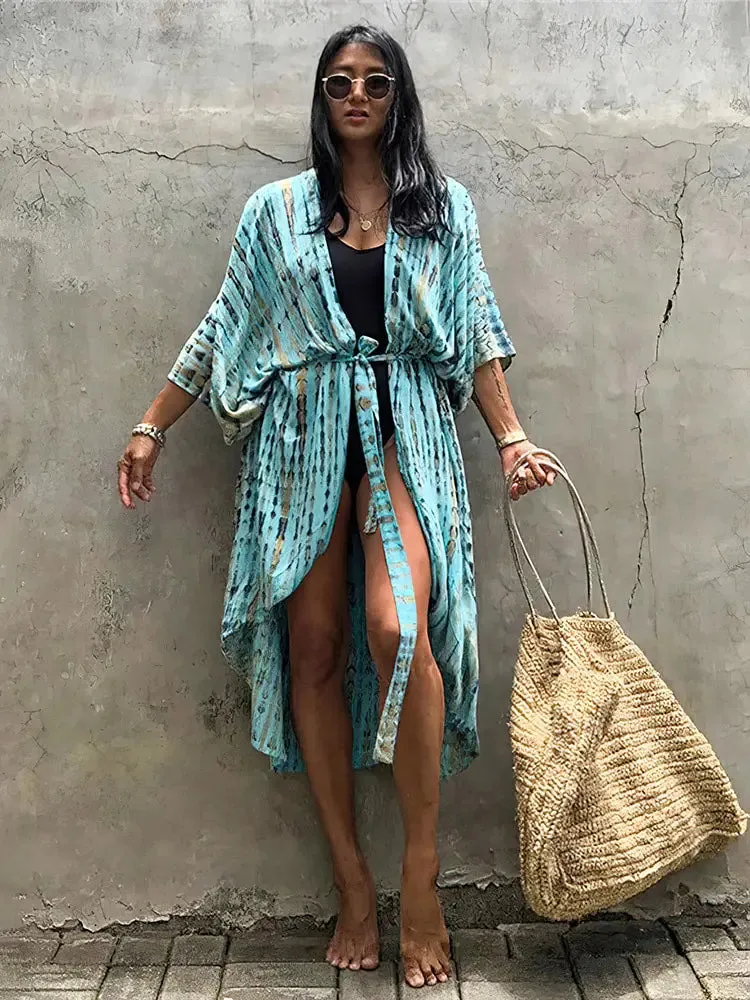 Kimono de Playa Cover Up Estampado