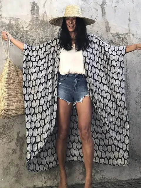 Kimono de Playa Cover Up Estampado