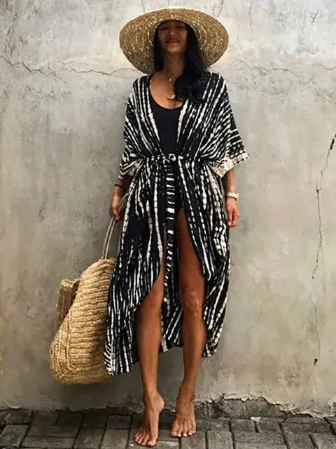 Kimono de Playa Cover Up Estampado