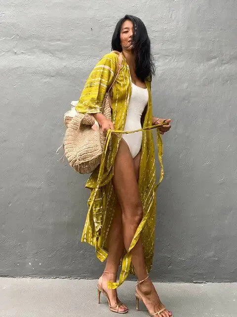 Kimono de Playa Cover Up Estampado