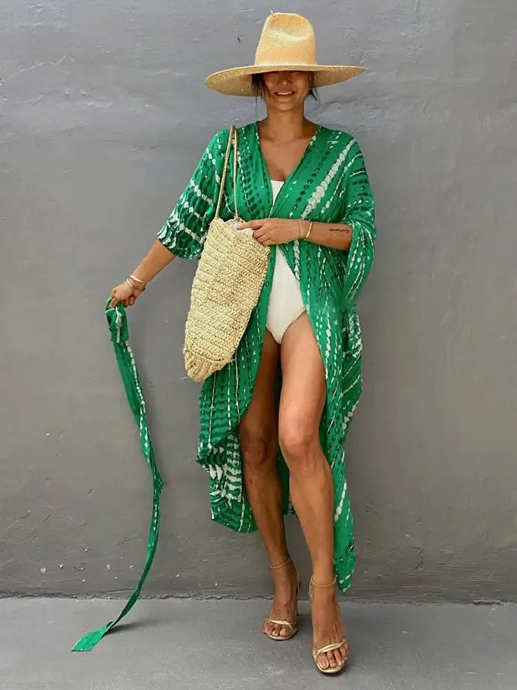 Kimono de Playa Cover Up Estampado