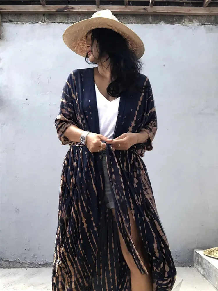 Kimono de Playa Cover Up Estampado
