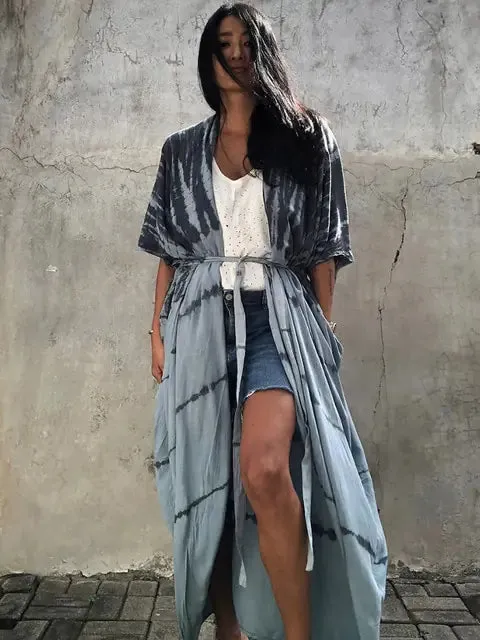 Kimono de Playa Cover Up Estampado