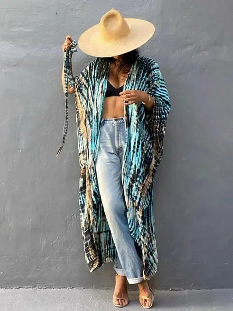 Kimono de Playa Cover Up Estampado