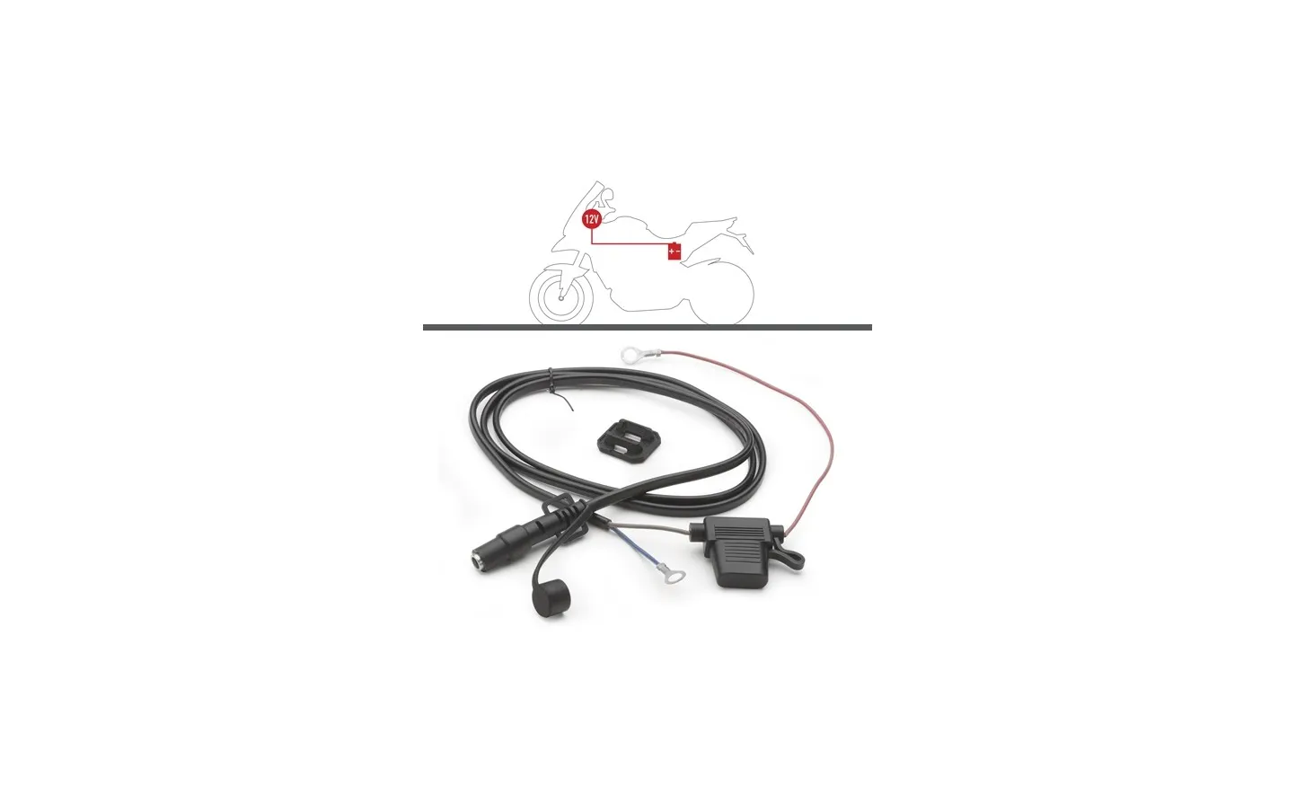 KIT POWER GIVI SOCKET UNIV 12V MANILLAR CON FUSIBLE  CONEXION B S110