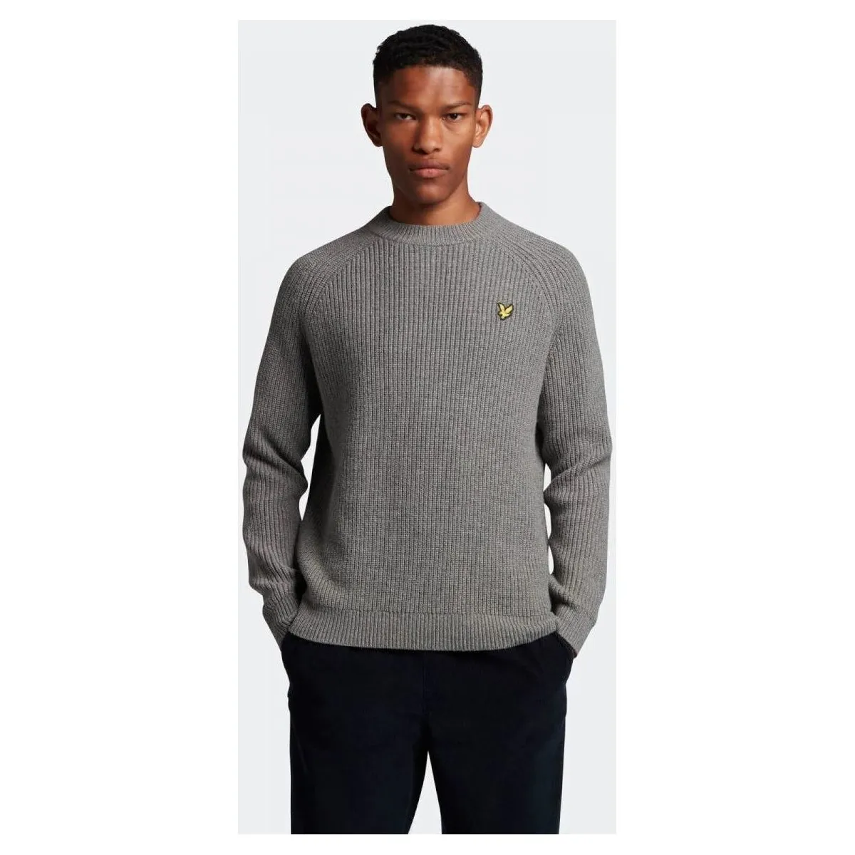 KN1701V SHAKER STITCHT28 MID GREY MARL
