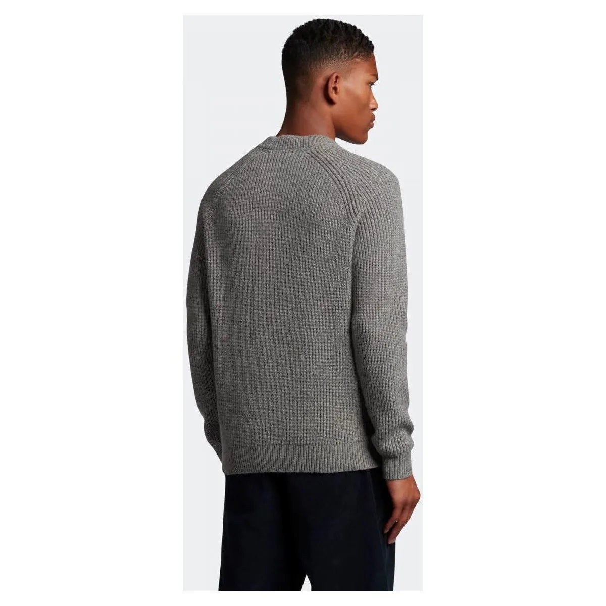KN1701V SHAKER STITCHT28 MID GREY MARL