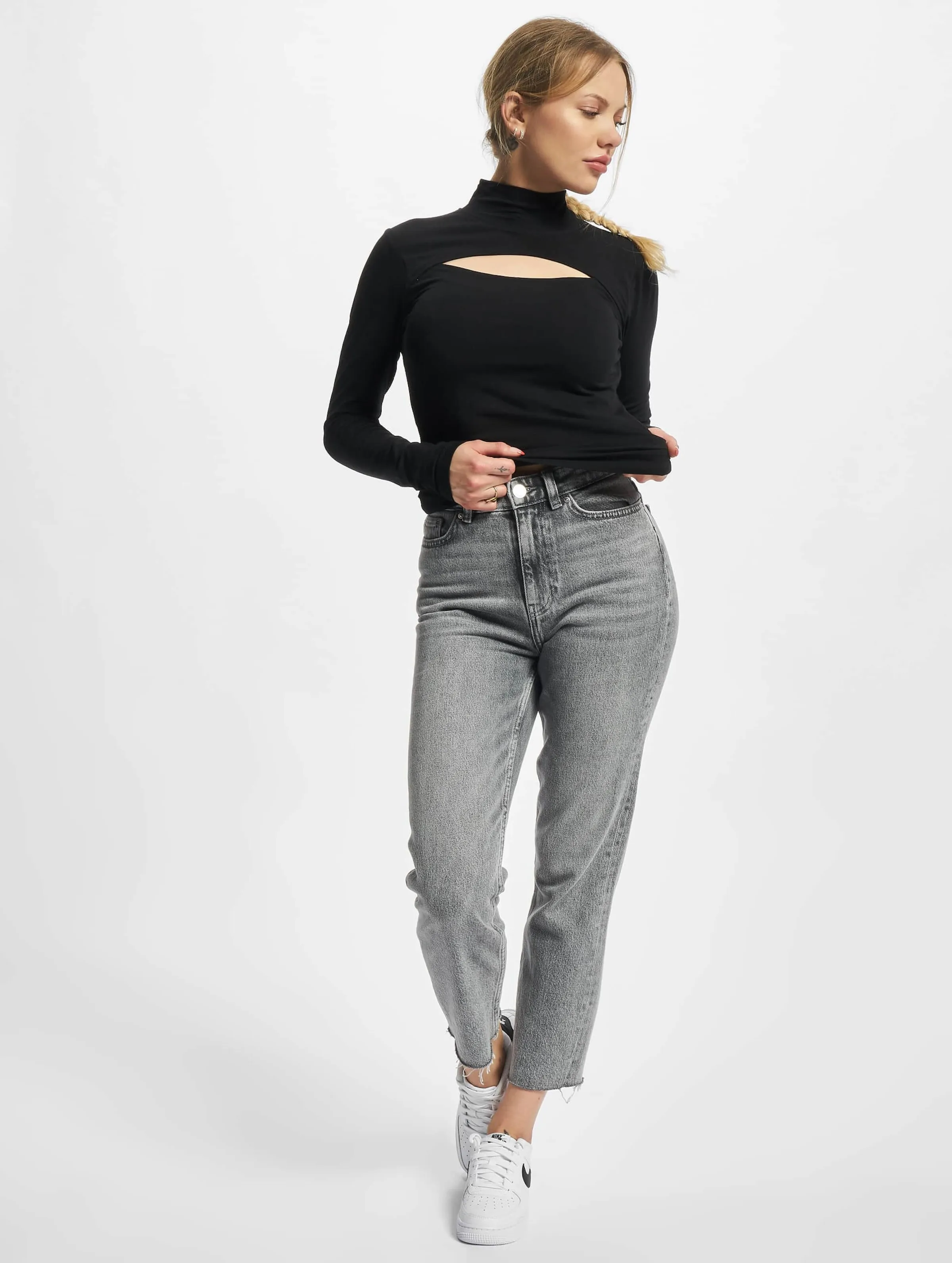 LADIES CUTOUT TURTLENECK 