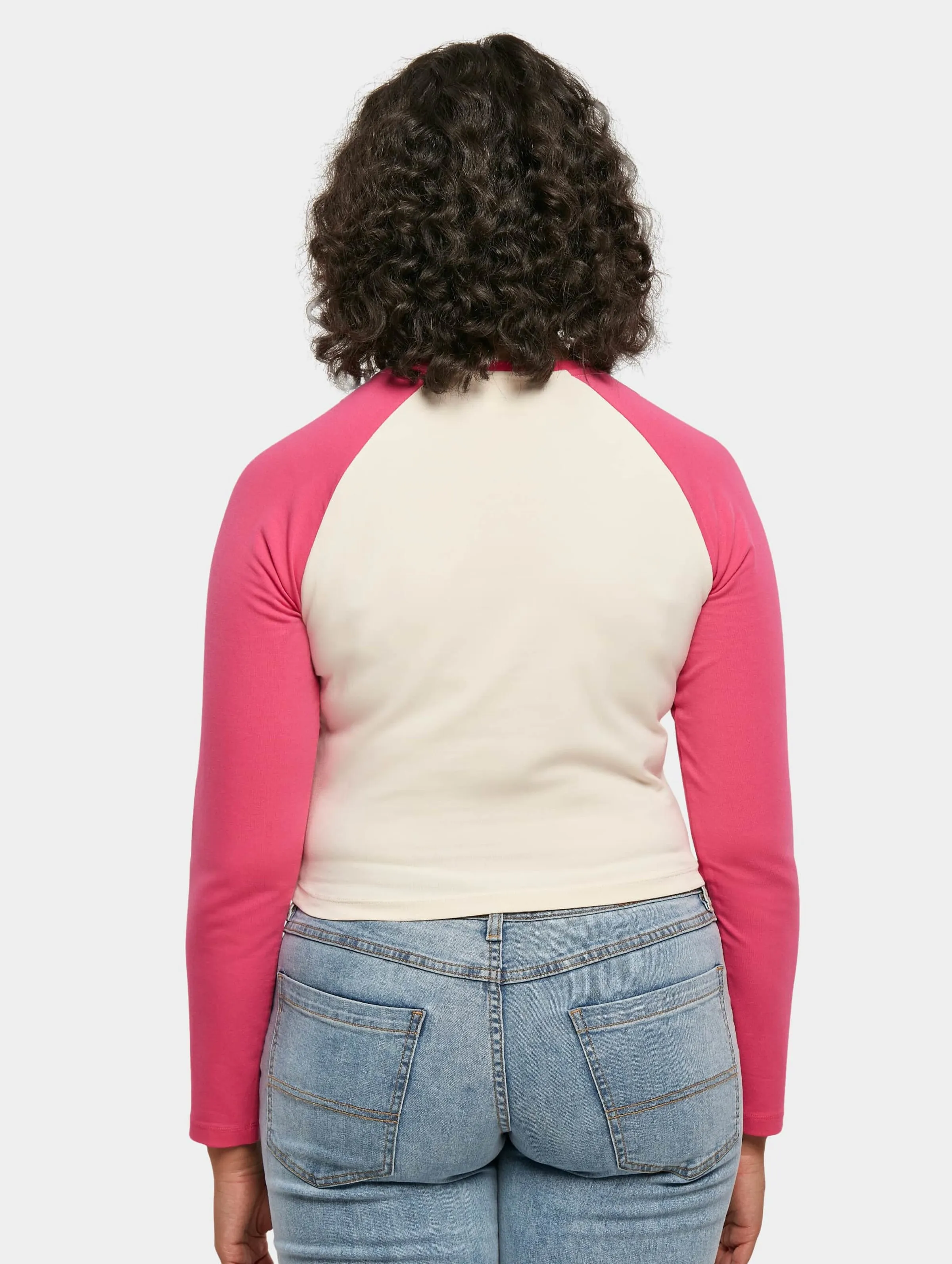 Ladies Organic Cropped Retro Baseball