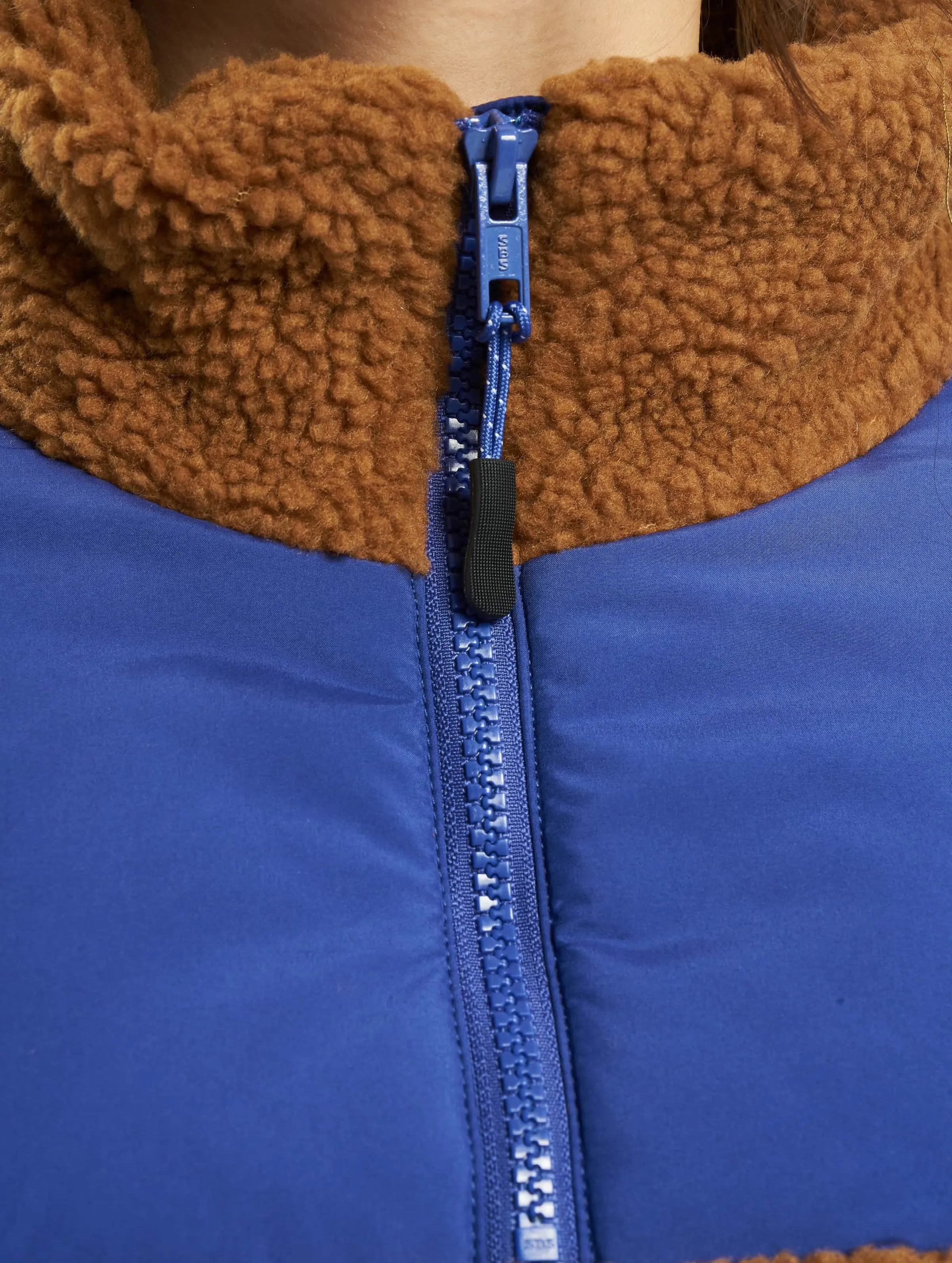 LADIES SHERPA 3TONE PULL OVER