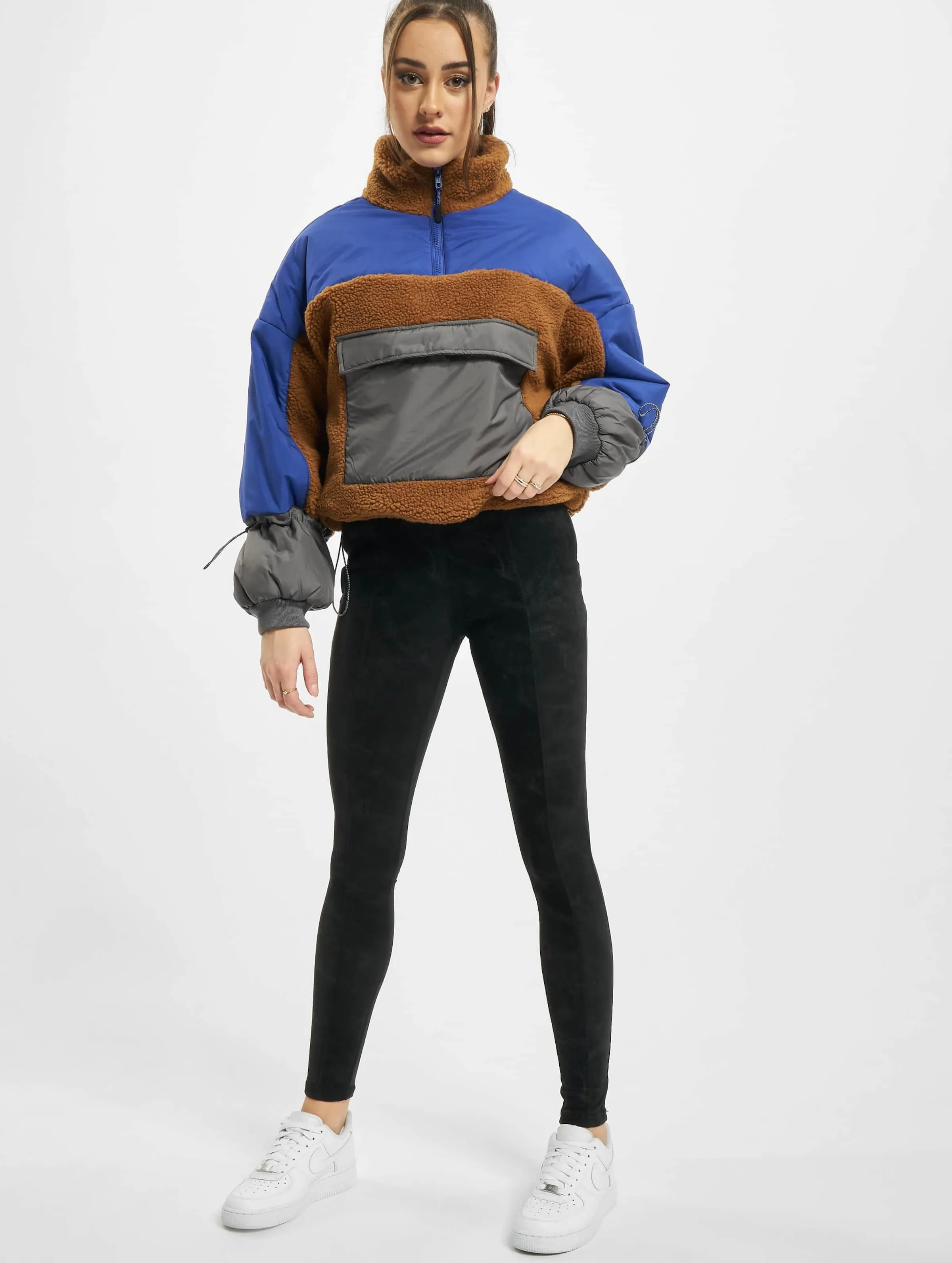 LADIES SHERPA 3TONE PULL OVER