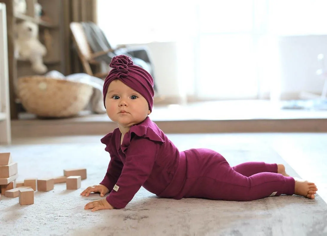 Leggings de niña rosa oscuro Simply Comfy