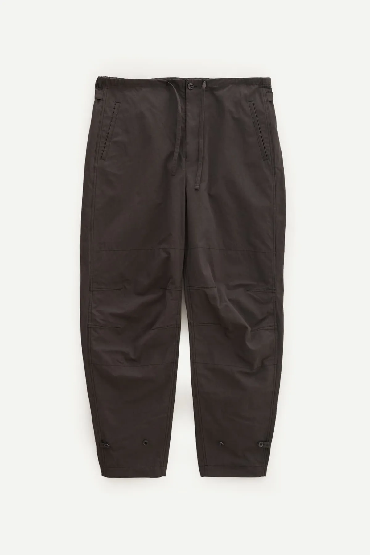 LEMAIRE ANTHRACITE BROWN MAXI MILITARY PANTS