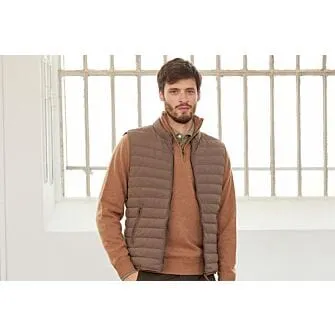 LIGHT BROWN DOWN GILET  NIELS II