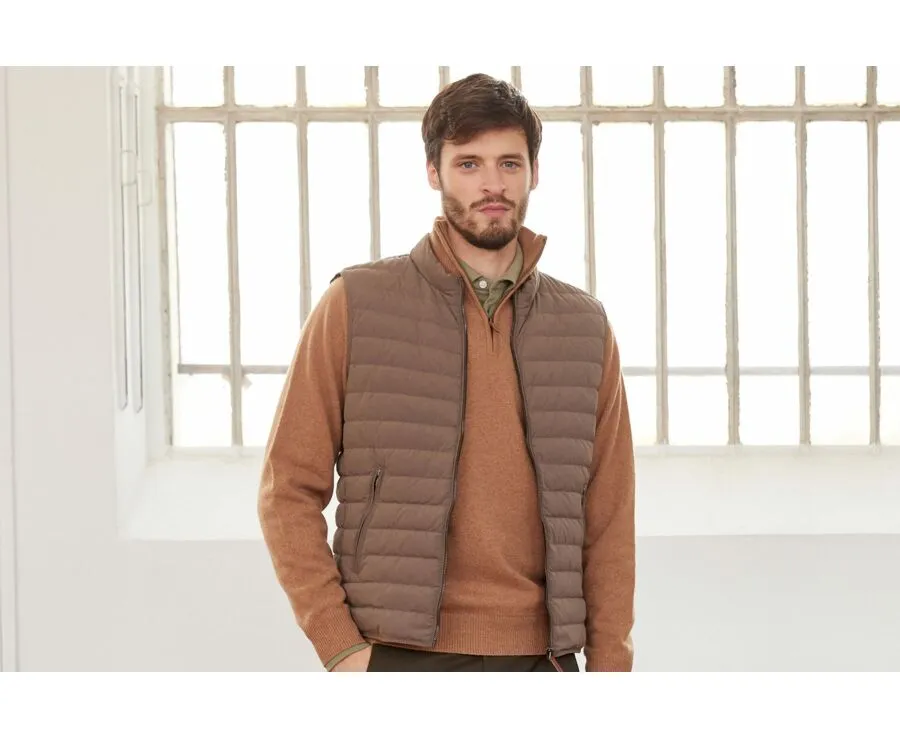 LIGHT BROWN DOWN GILET  NIELS II