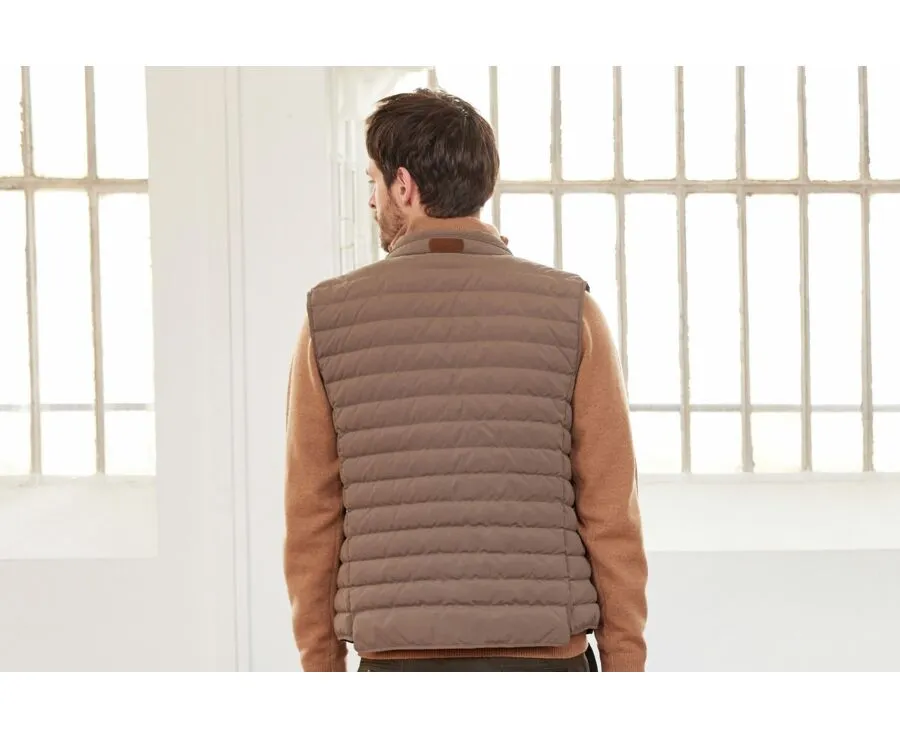LIGHT BROWN DOWN GILET  NIELS II
