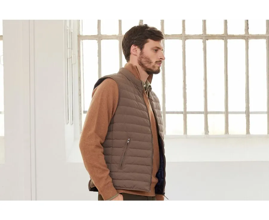 LIGHT BROWN DOWN GILET  NIELS II