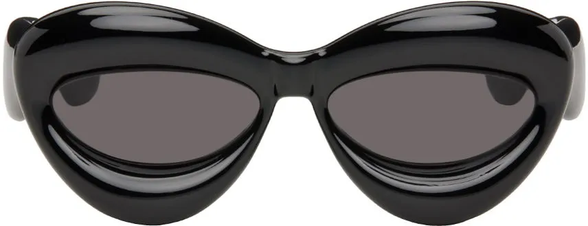 LOEWE BLACK INFLATED CATEYE SUNGLASSES