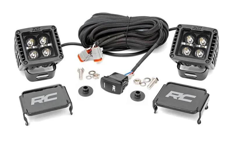 Luces LED ámbar cuadradas de 2