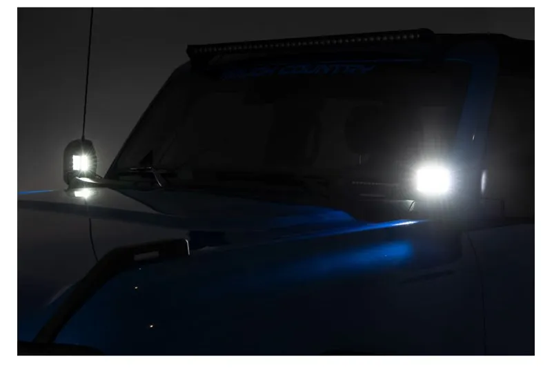 Luces LED ámbar cuadradas de 2
