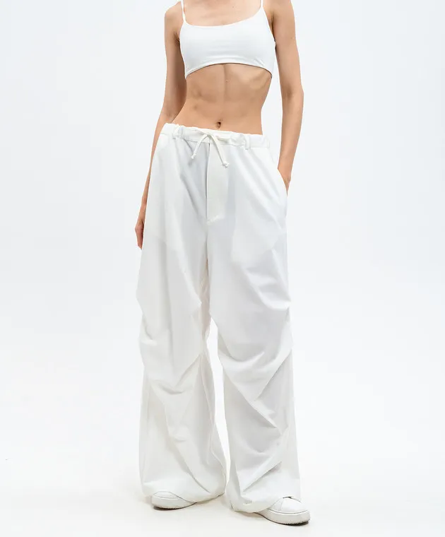 Maison Margiela MM6 White pants with snaps