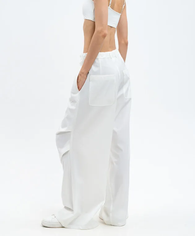 Maison Margiela MM6 White pants with snaps