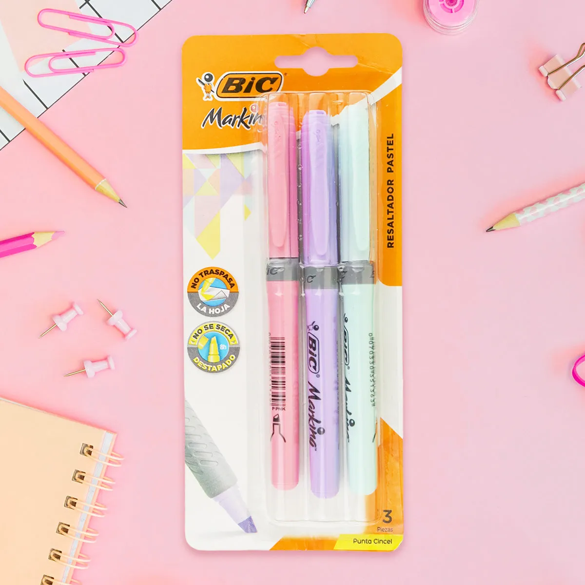 Marcatextos Pastel Bic Marking, 3pzas