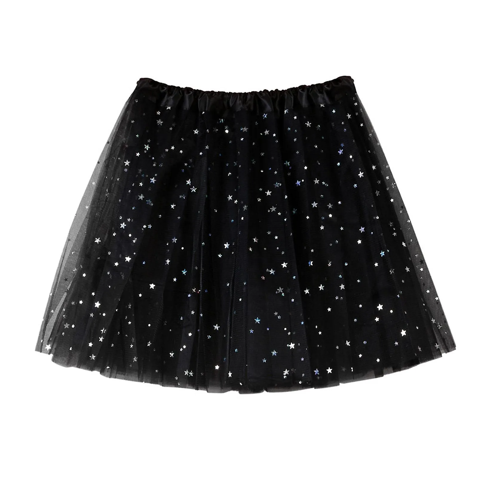 Mardi Gras Costume Womens Pleated Gauze Short Tulle Skirt Adult Dancing Skirt