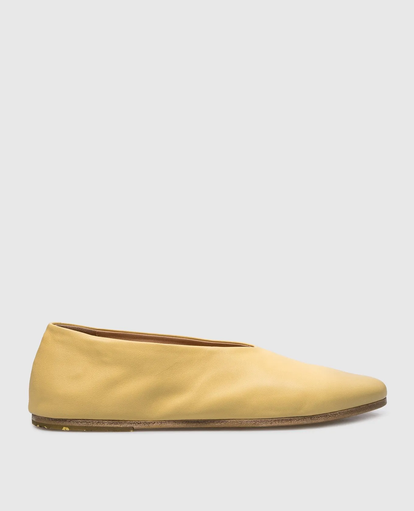 Marsell Yellow leather ballerina shoes