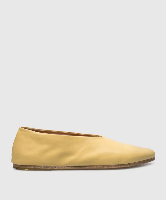 Marsell Yellow leather ballerina shoes
