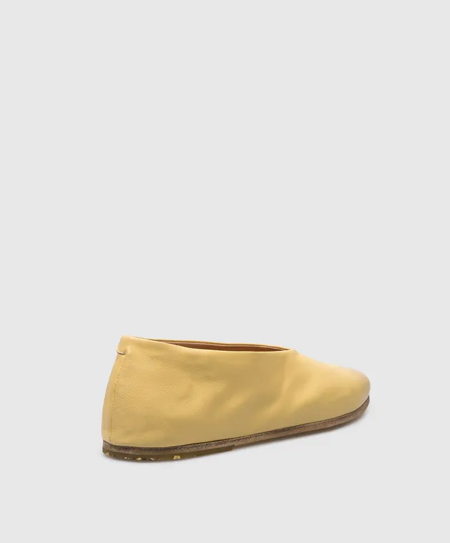 Marsell Yellow leather ballerina shoes