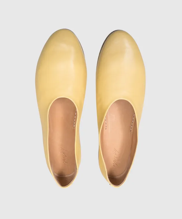 Marsell Yellow leather ballerina shoes