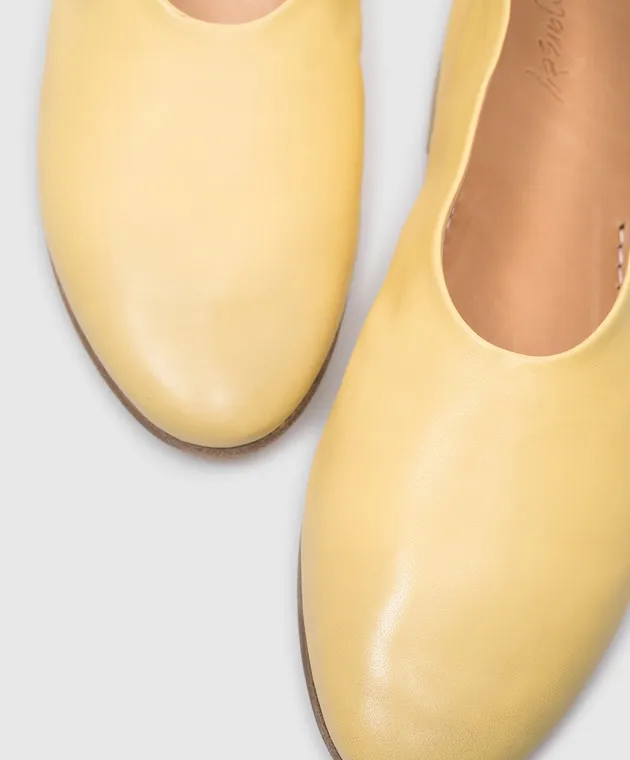 Marsell Yellow leather ballerina shoes